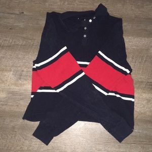 Brandy Melville Navy Collared Long Sleeve